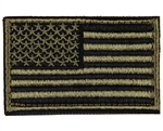 Warrior Airsoft Velcro Patch - US Flag - Olive/Black