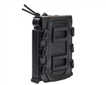 Warrior Tactical Vest Accessory Pouch - AR15 Single Magazine Molle Pull Down - Black